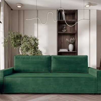 Rozkládací pohovka BADIRA - lahvově zelená