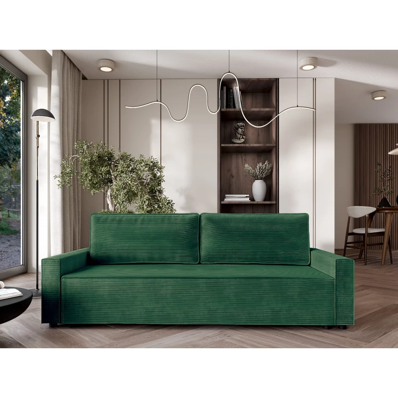 Rozkládací pohovka BADIRA - lahvově zelená