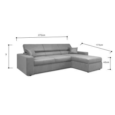 Rohová sedací souprava AMIRA - černá, levý roh