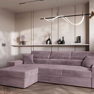 Rohová sedací souprava AMIRA - vřes, levý roh