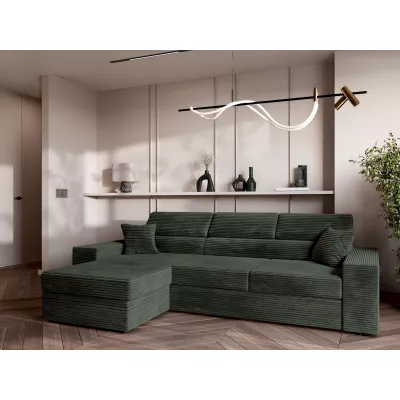 Rohová sedací souprava AMIRA - zelená, levý roh