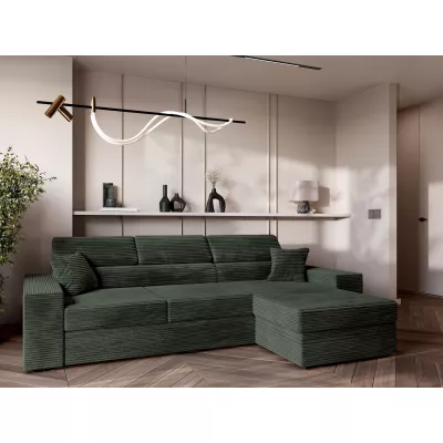 Rohová sedací souprava AMIRA - zelená, pravý roh