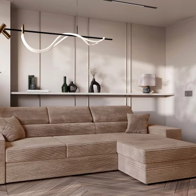 Rohová sedací souprava AMIRA - latte, pravý roh