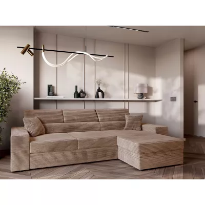 Rohová sedací souprava AMIRA - latte, pravý roh