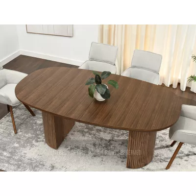 Oválný rozkládací stůl 200(300)x110 ANTOS - ořech