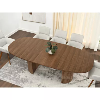 Oválný rozkládací stůl 200(300)x110 ANTOS - ořech