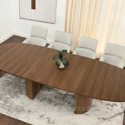 Oválný rozkládací stůl 200(300)x110 ANTOS - ořech