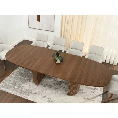 Oválný rozkládací stůl 200(300)x110 ANTOS - ořech