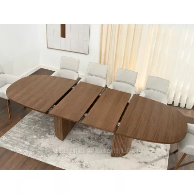 Oválný rozkládací stůl 200(300)x110 ANTOS - ořech