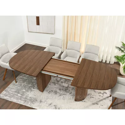 Oválný rozkládací stůl 200(300)x110 ANTOS - ořech