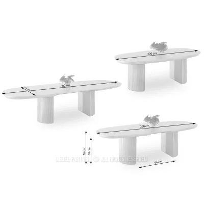 Oválný rozkládací stůl 200(300)x110 ANTOS - ořech