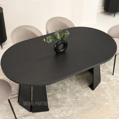 Designový rozkládací stůl 100(180)x100 DAMIEN - černý