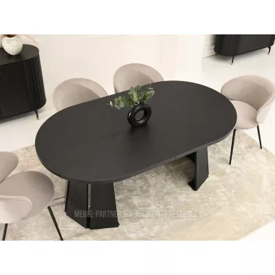 Designový rozkládací stůl 100(180)x100 DAMIEN - černý