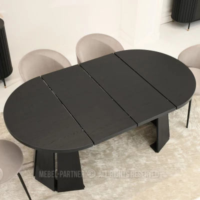 Designový rozkládací stůl 100(180)x100 DAMIEN - černý