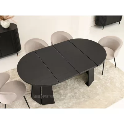 Designový rozkládací stůl 100(180)x100 DAMIEN - černý