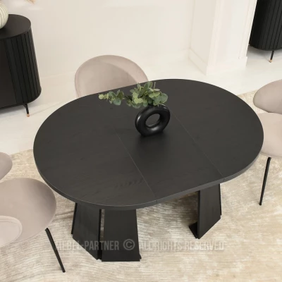 Designový rozkládací stůl 100(180)x100 DAMIEN - černý