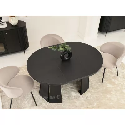 Designový rozkládací stůl 100(180)x100 DAMIEN - černý