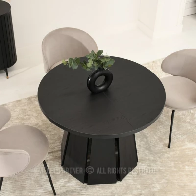 Designový rozkládací stůl 100(180)x100 DAMIEN - černý