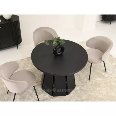 Designový rozkládací stůl 100(180)x100 DAMIEN - černý