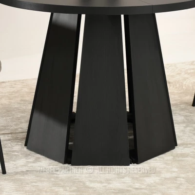 Designový rozkládací stůl 100(180)x100 DAMIEN - černý