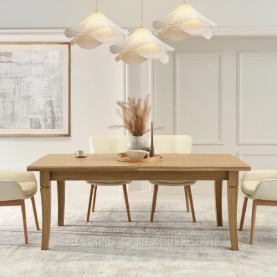 Rozkládací jídelní stůl 200(500)x100 SALIM - dub