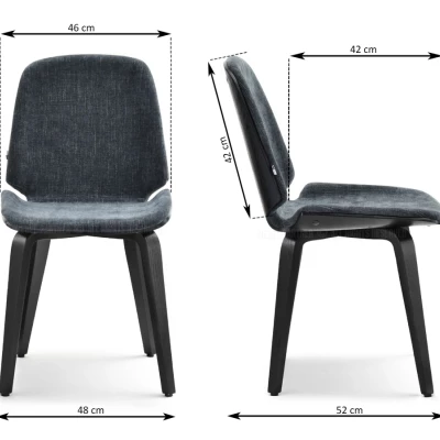 Jídelní židle AMELINA - černá / dub