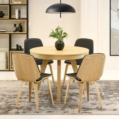 Jídelní židle AMELINA - černá / dub