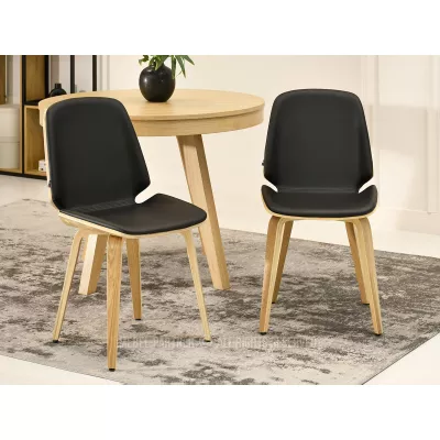 Jídelní židle AMELINA - černá / dub