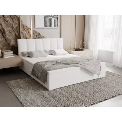 Čalouněná postel 160x200 ELSIE 4 s úložným prostorem - bílá