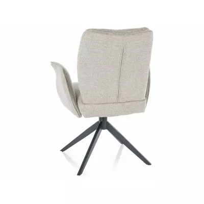 Čalouněná otočná židle SONYA - světle béžová / černá