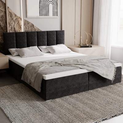 Čalouněná postel 180x200 ELSIE 3 s úložným prostorem - antracit