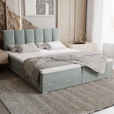 Čalouněná postel 160x200 ELSIE 3 s úložným prostorem - šedá