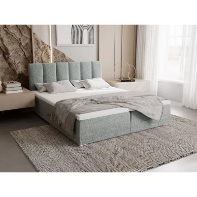 Čalouněná postel 160x200 ELSIE 3 s úložným prostorem - šedá