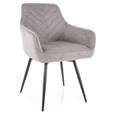 Čalouněná jídelní židle ADONIRA - šedá / černá