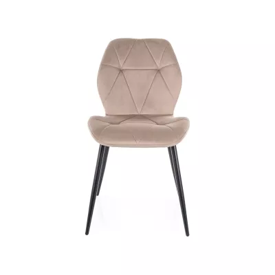 Jídelní židle SOLARA - tmavě béžová / černá