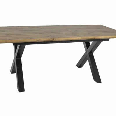 Rozkládací jídelní stůl 160(240)x90 ROLY - dub artisan / černý