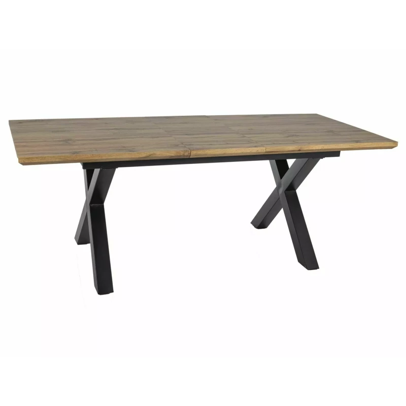 Rozkládací jídelní stůl 160(240)x90 ROLY - dub artisan / černý