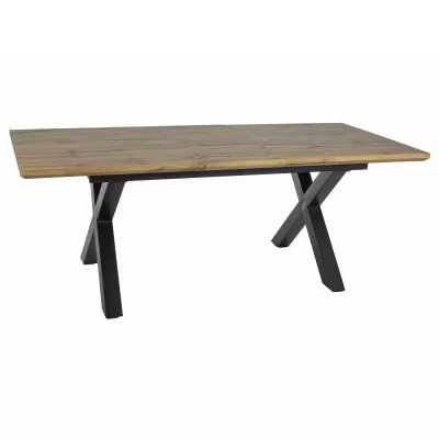 Rozkládací jídelní stůl 160(240)x90 ROLY - dub artisan / černý