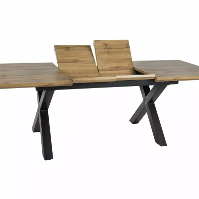 Rozkládací jídelní stůl 160(240)x90 ROLY - dub artisan / černý