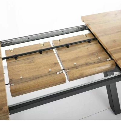 Rozkládací jídelní stůl 160(240)x90 ROLY - dub artisan / černý
