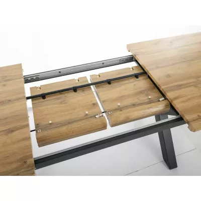 Rozkládací jídelní stůl 160(240)x90 ROLY - dub artisan / černý