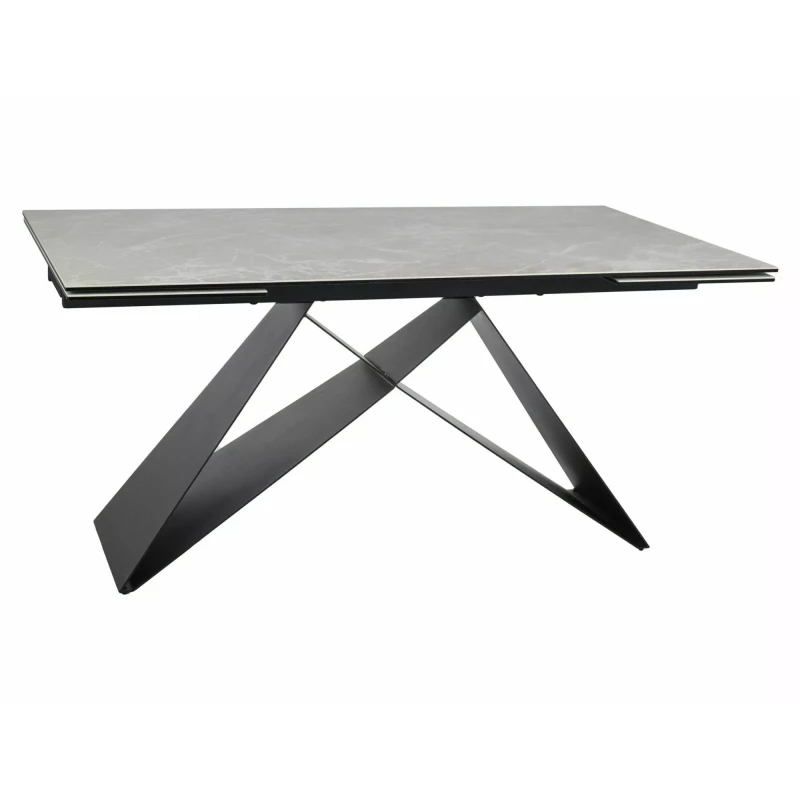 Rozkládací jídelní stůl 160(240)x90 VIDOR - krémový / černý