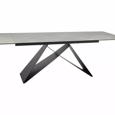 Rozkládací jídelní stůl 160(240)x90 VIDOR - krémový / černý