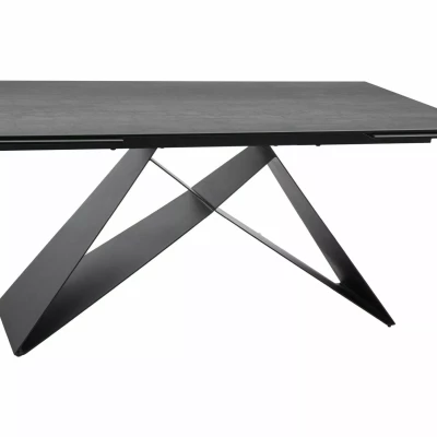 Rozkládací jídelní stůl 160(240)x90 VIDOR - světle šedý / černý