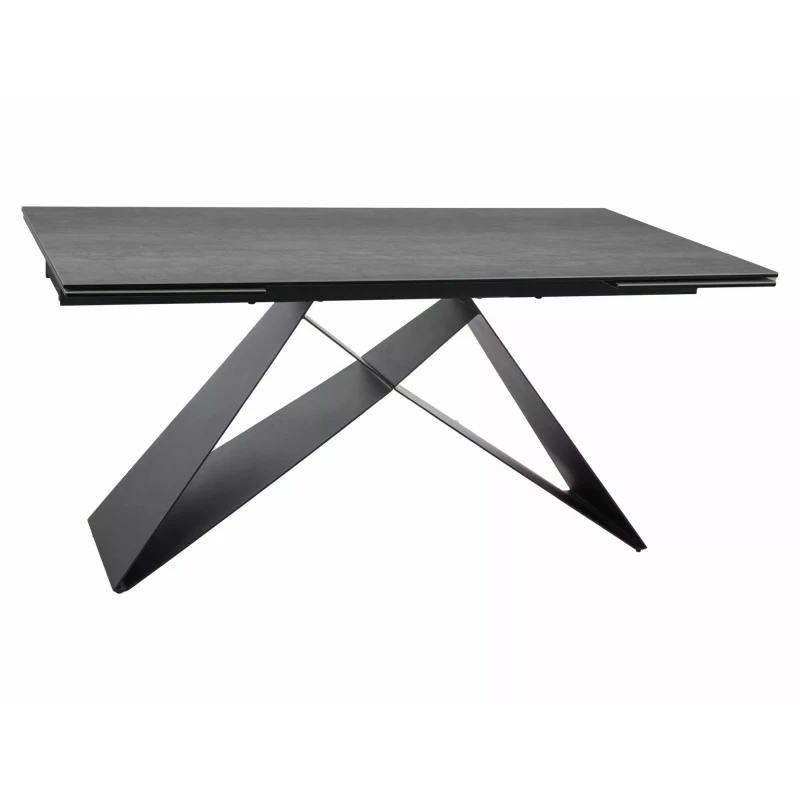 Rozkládací jídelní stůl 160(240)x90 VIDOR - světle šedý / černý