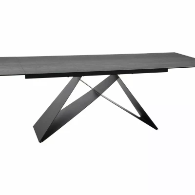 Rozkládací jídelní stůl 160(240)x90 VIDOR - světle šedý / černý