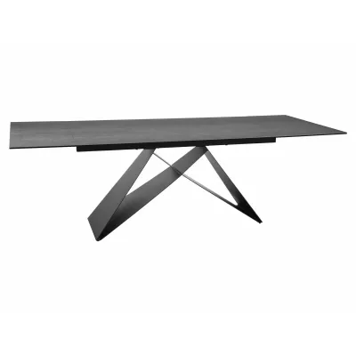 Rozkládací jídelní stůl 160(240)x90 VIDOR - světle šedý / černý