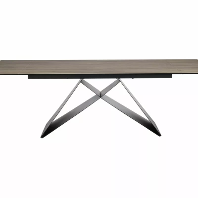 Rozkládací jídelní stůl 160(240)x90 VIDOR - světle hnědý / černý