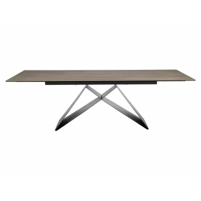 Rozkládací jídelní stůl 160(240)x90 VIDOR - světle hnědý / černý