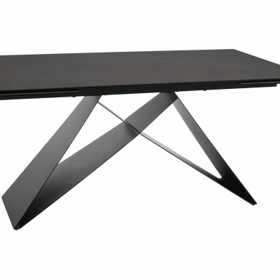 Rozkládací jídelní stůl 160(240)x90 VIDOR - hnědý / černý